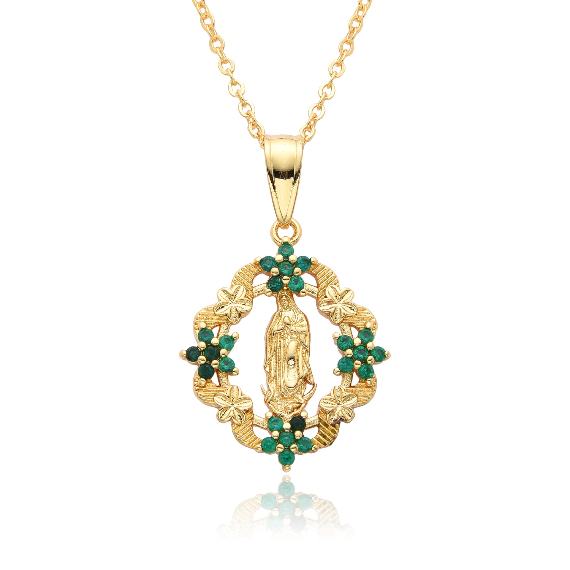 Wholesale Copper Plated 18K Gold Flower Necklace